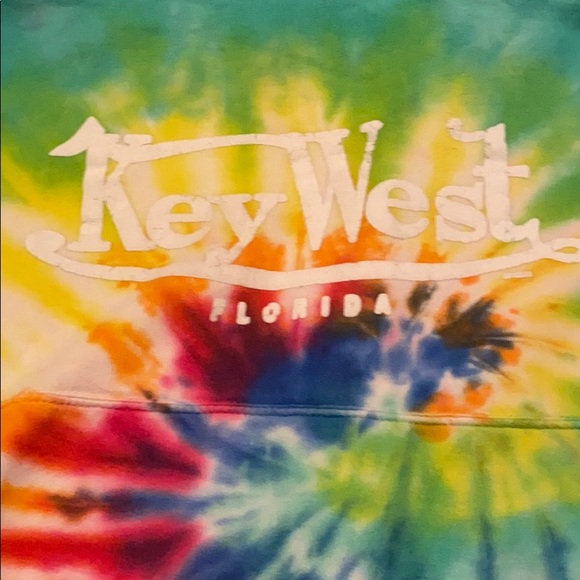 Key West Florida Rainbow Tye Dye Hoodie - Picture 7 of 8